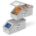 2 Pcs Stackable Hat Storage for Baseball Caps Holds up to 24 Caps Hat Organizer for Closet Sturdy Snapback Boxes for Men with Cardboard Grey – Stackable Organization for Flexible Room-to-Room Use
