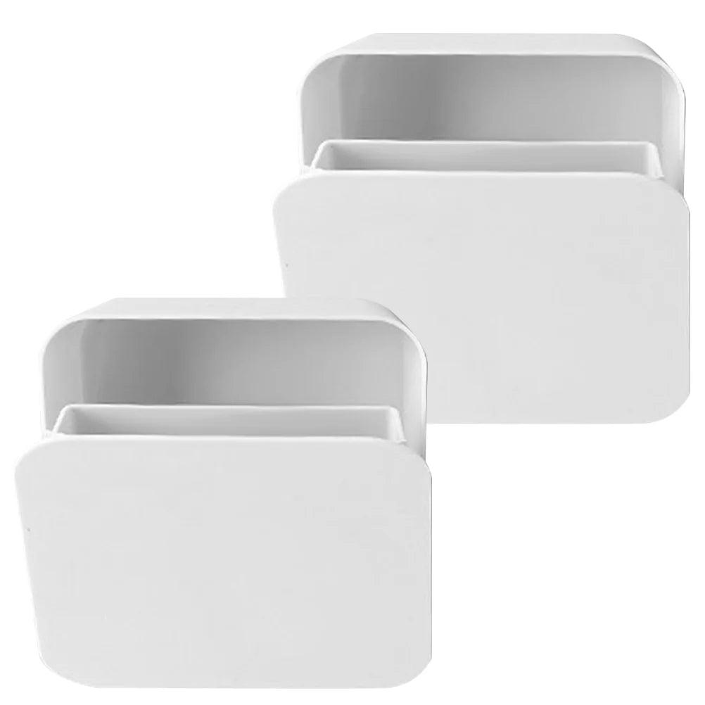 2 Pcs Wall-mounted Boxes Small Apartment Storage Box 14x5.5x14cm White – Space-Saving Hanging Design for Flexible Room-to-Room Use