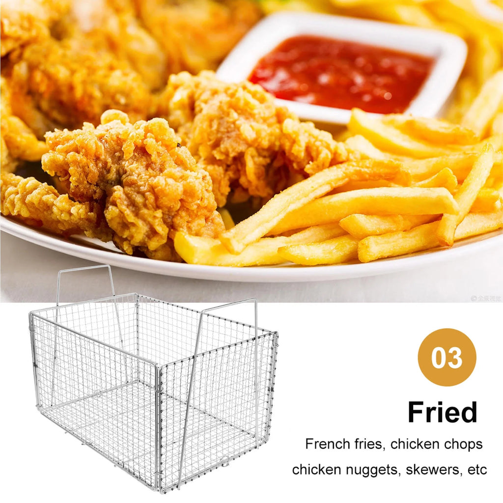 unbranded Foldable Stainless Steel Drainer for Cooking Kitchen Tool 1Set – Foldable Space-Saving Design for Flexible Room-to-Room Use