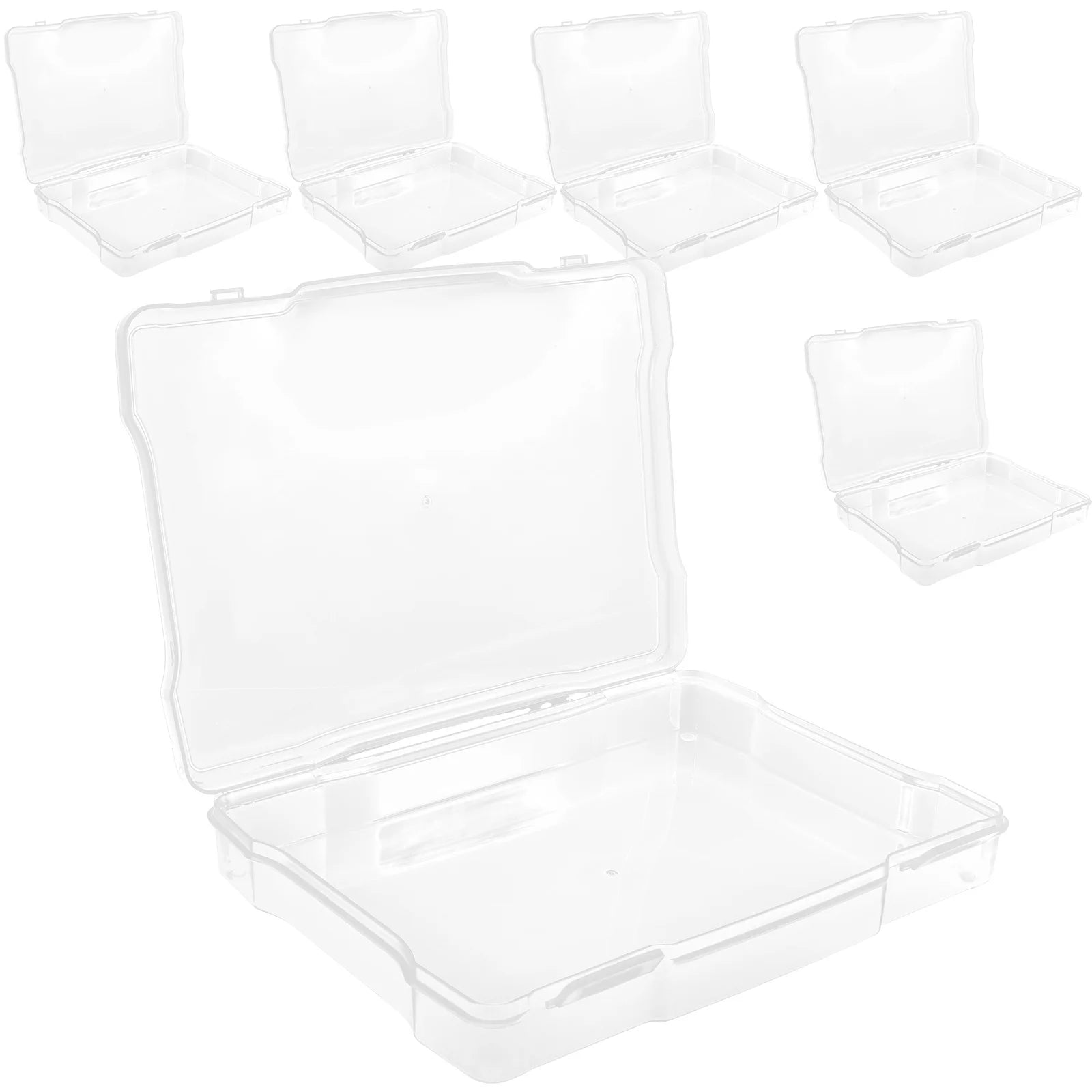 6Pcs Cards Storage Boxes Postcards Photos Organizing Cases Clear Plastic Storage Cases – Clear-View Organization for Flexible Room-to-Room Use