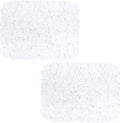 Bligli Pebble Sink Mat 2-Pack - PVC Kitchen Protector for Stainless Steel/Ceramic Dish Drying Mat for Dishes 15.7" x 11.8" Clear – Clear-View Organization for Flexible Room-to-Room Use