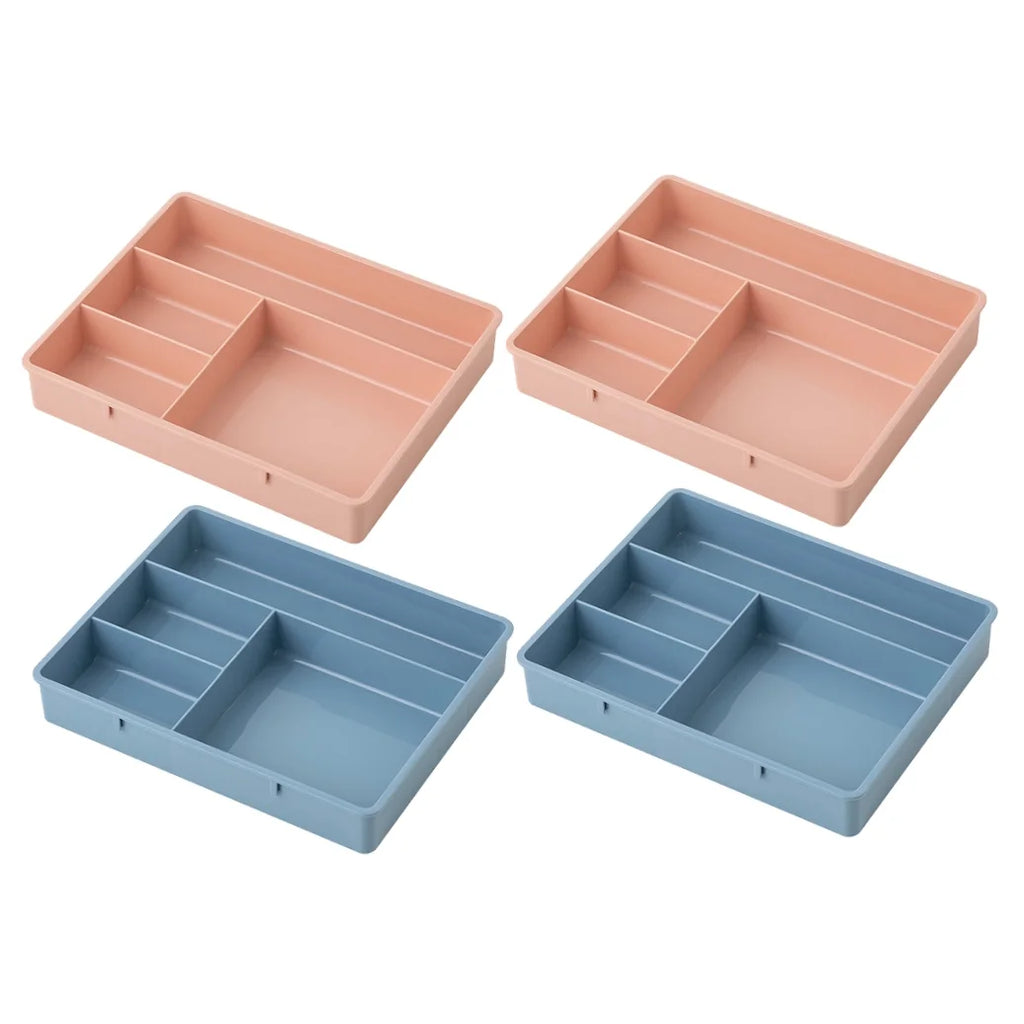 4 Pcs Office Storage Bins Drawers Four Grid Box Four-grid Compartment Case – Compartmented Organization for Flexible Room-to-Room Use