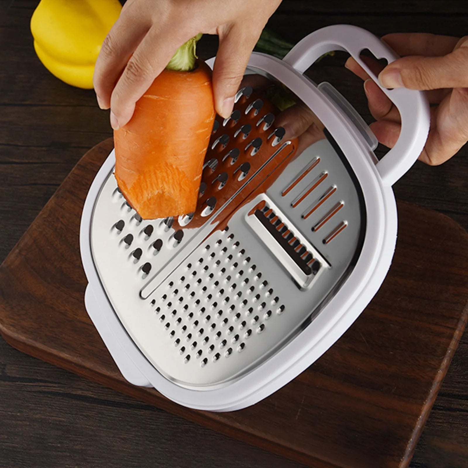 Grater Well-crafted Handheld Cheese Grater - Cheese Grater With Soft Handle - Grater For Kitchen Spices Ginger - Stainless Steel Cheese Shredder - Lemon Zester To Kitchen Gadgets Clearance – Convenient Carry Handles for Flexible Room-to-Room Use