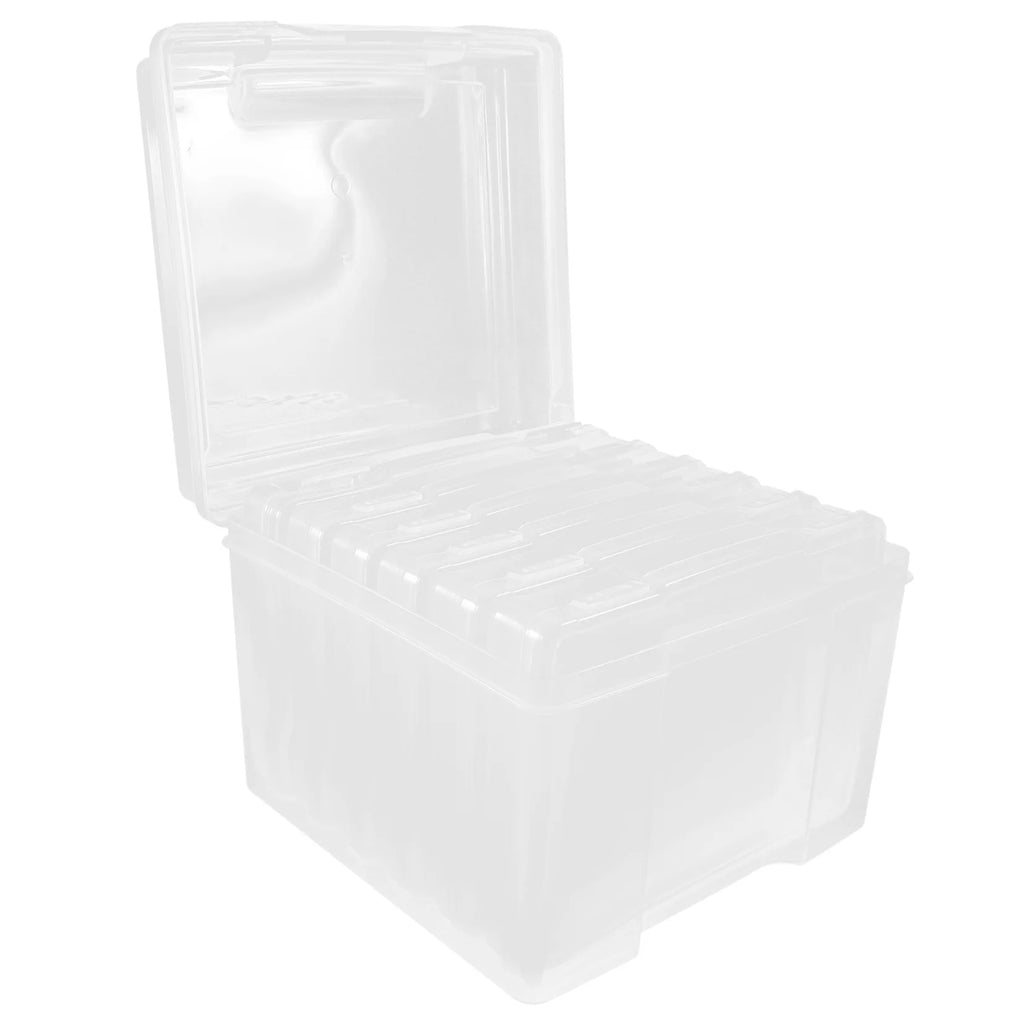 6Pcs Cards Storage Boxes Postcards Photos Organizing Cases Clear Plastic Storage Cases – Clear-View Organization for Flexible Room-to-Room Use