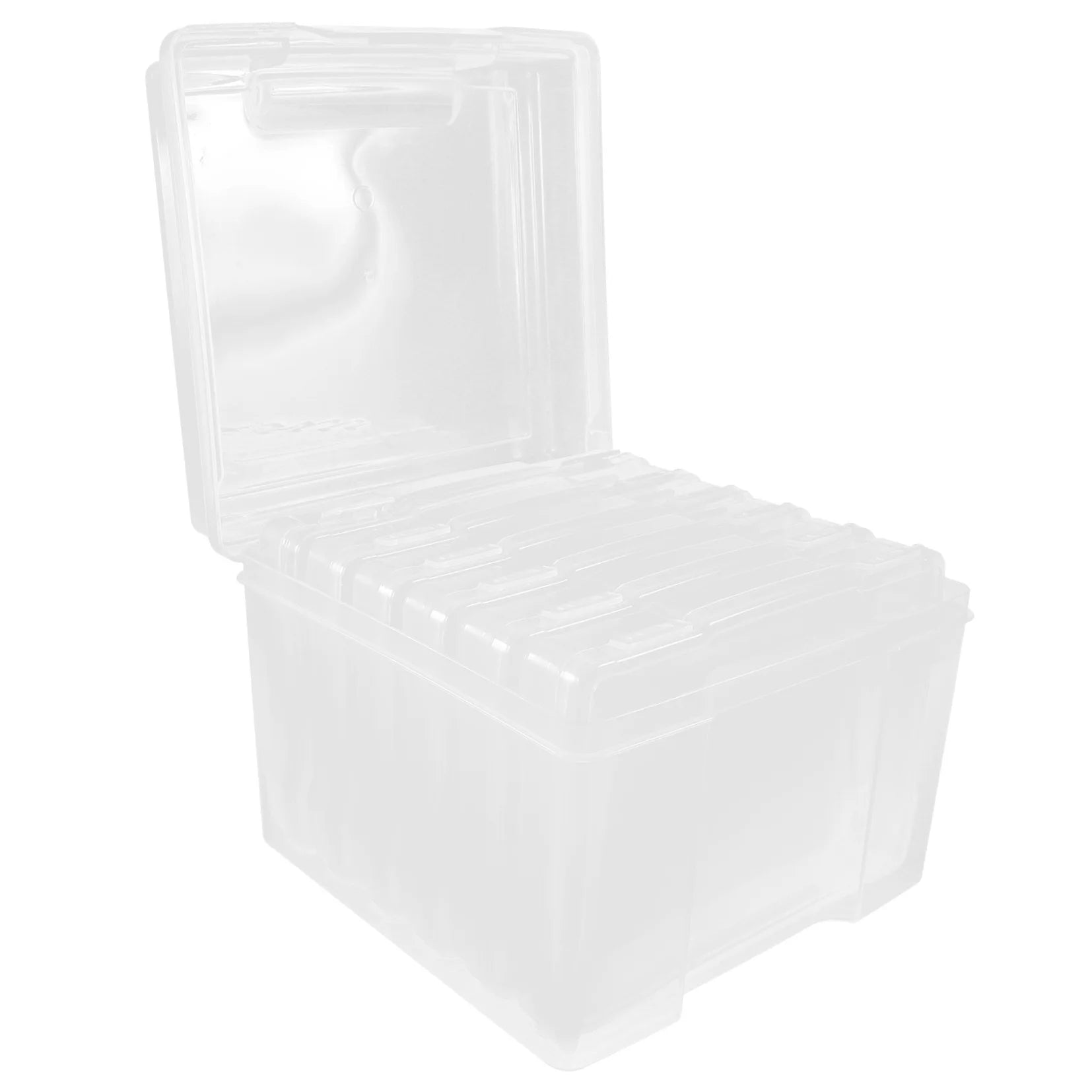 6Pcs Cards Storage Boxes Postcards Photos Organizing Cases Clear Plastic Storage Cases – Clear-View Organization for Flexible Room-to-Room Use