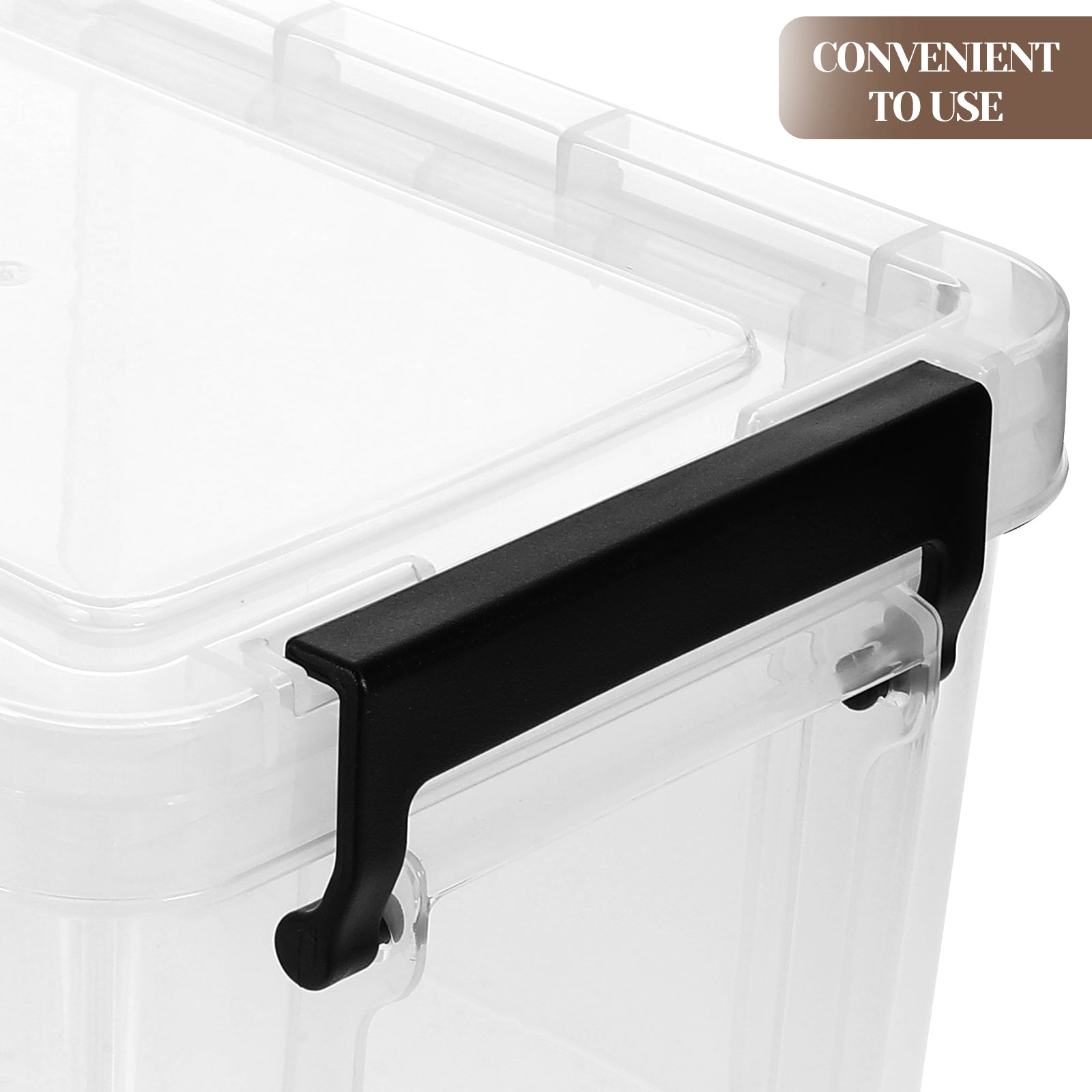 Lids Office Stationery Storage Box 21X16.4X12.5CM Transparent – Clear-View Organization for Flexible Room-to-Room Use