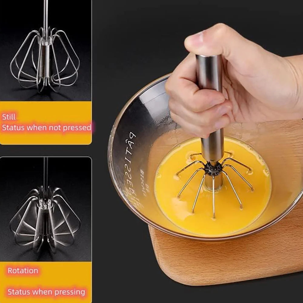 Egg Whisk,2 Pack Stainless Steel Home Kitchen Tool Hand Easy Whisk Egg Beater Manual Mixer Blender for Whisking Beating & Stirring. – Durable Stainless Steel Construction for Flexible Room-to-Room Use