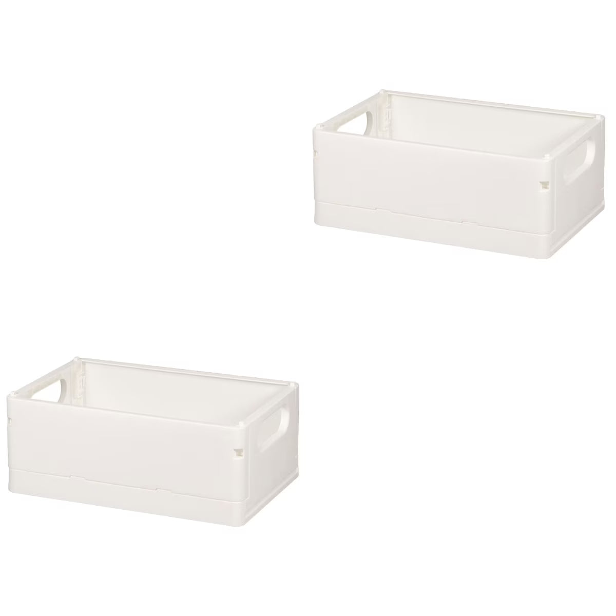 2pcs Household Storage Box Storage Organizer Box Foldable Box Plastic Desktop Makeup Storage Case – Foldable Space-Saving Design for Flexible Room-to-Room Use