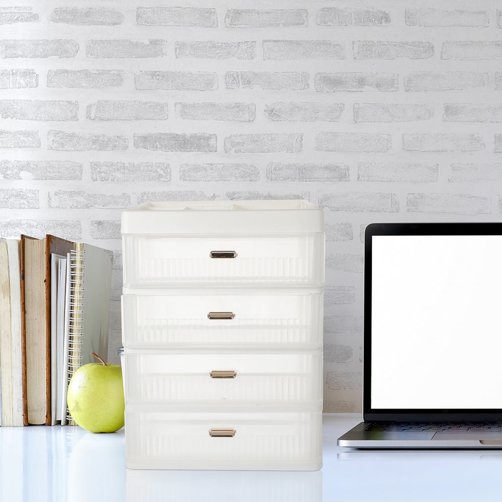 Skincare Desktop Storage Box 32.00X23.00X17.00CM White – Practical Home Organization for Flexible Room-to-Room Use