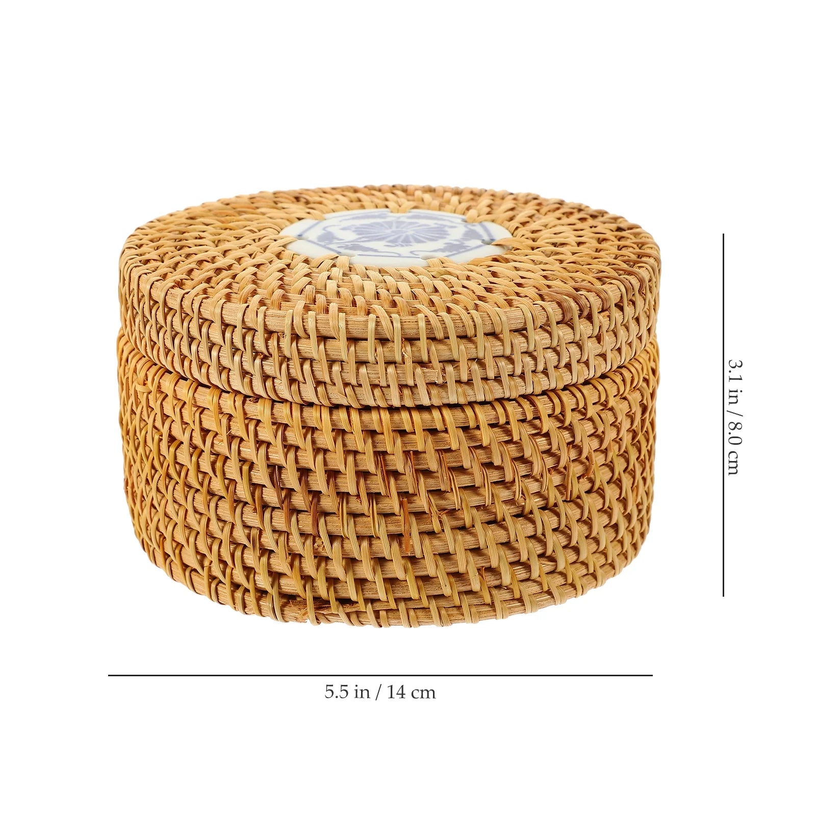 Toy Rattan Nut Box Household Storage Container 14X14X8CM – Practical Home Organization for Flexible Room-to-Room Use