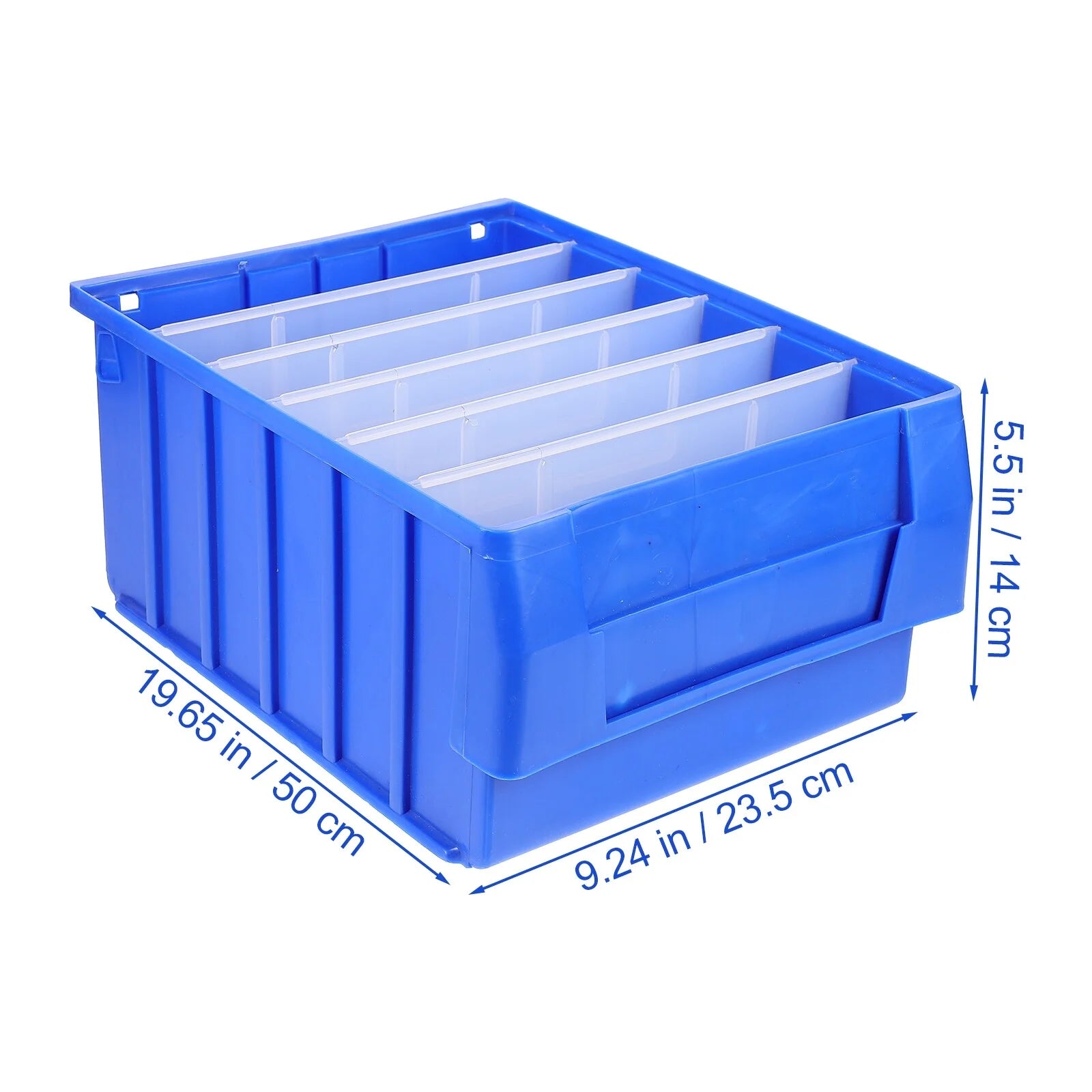 Parts Box Screw Partitions Design Blue Storage Container – Compartmented Organization for Flexible Room-to-Room Use