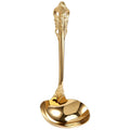 304 Stainless Steel Soup Ladle Cooking Tool Kitchen Gold Plated Spoon – Durable Stainless Steel Construction for Flexible Room-to-Room Use