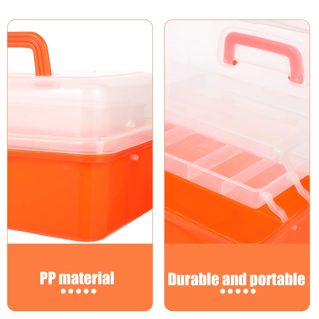 Wicker Three Layer Storage Box Household Tool Box Office 32X17CM Orange – Practical Home Organization for Flexible Room-to-Room Use