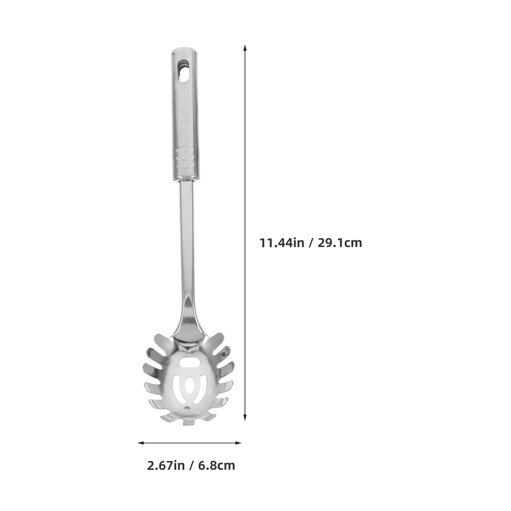 Stainless Steel Pasta Server 1 Set Spaghetti Spoon Noodle Claw Pasta Fork Metal Pasta Spoon Heat Resistant for Cooking – Durable Stainless Steel Construction for Flexible Room-to-Room Use