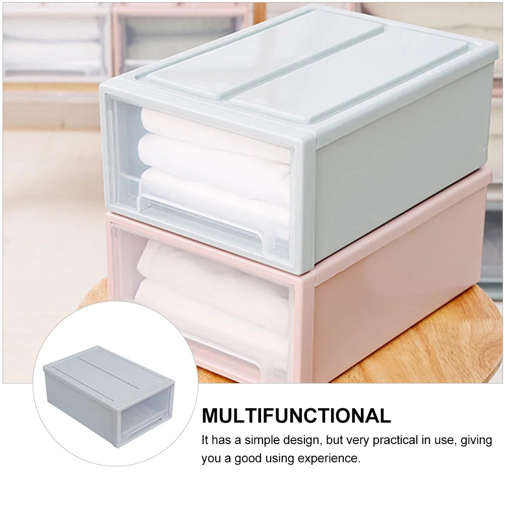 2pcs Drawer Clothes Storage Box- Out Drawer Container for Organizing Mens and Shoes Sandals Wedges Flats Heels and Accessories Blue – Practical Home Organization for Flexible Room-to-Room Use