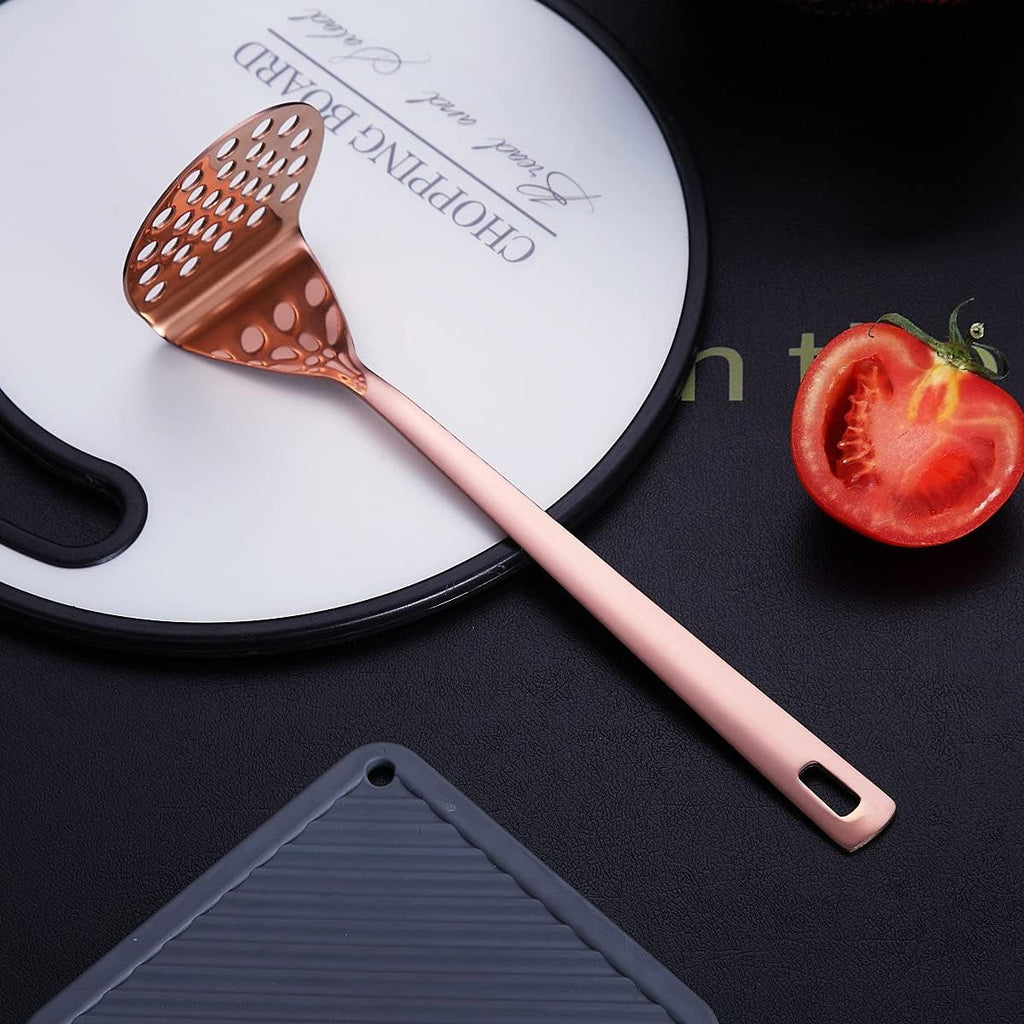 Copper Kitchen Utensils Set,13 Pieces Stainless Steel Cooking Utensils Set with – Durable Stainless Steel Construction for Flexible Room-to-Room Use