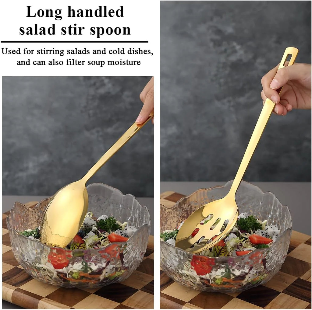 Gold Kitchen Utensils Set 6pcs Titanium Plating Stainless Steel Cooking Utensils Set Heavy Duty Kitchen Tools Spatulas Set Home Essentials Kitchen Gadgets Accessories – Durable Stainless Steel Construction for Flexible Room-to-Room Use