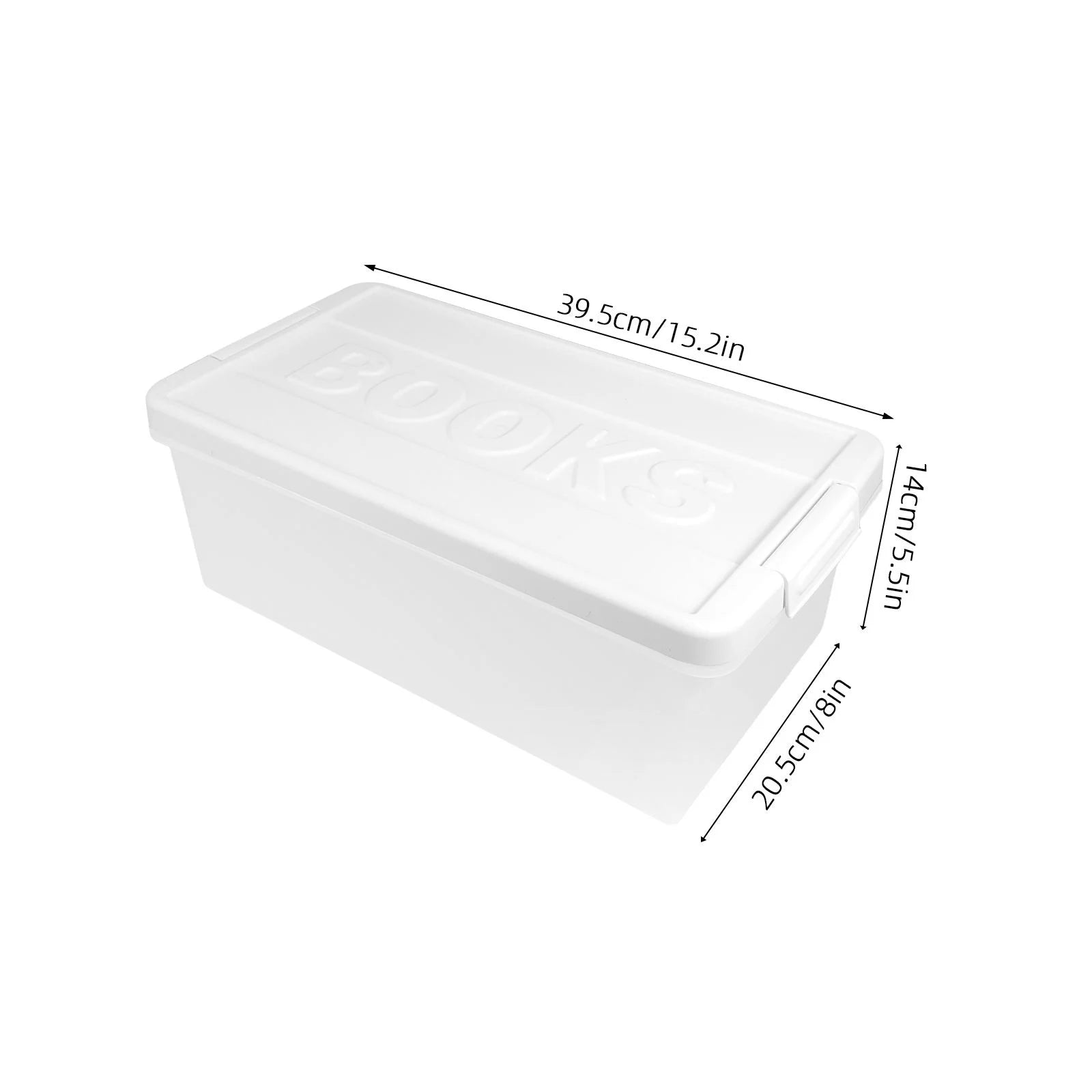 Book Storage Box Office Travel 39.50X20.50X14.00CM White – Practical Home Organization for Flexible Room-to-Room Use