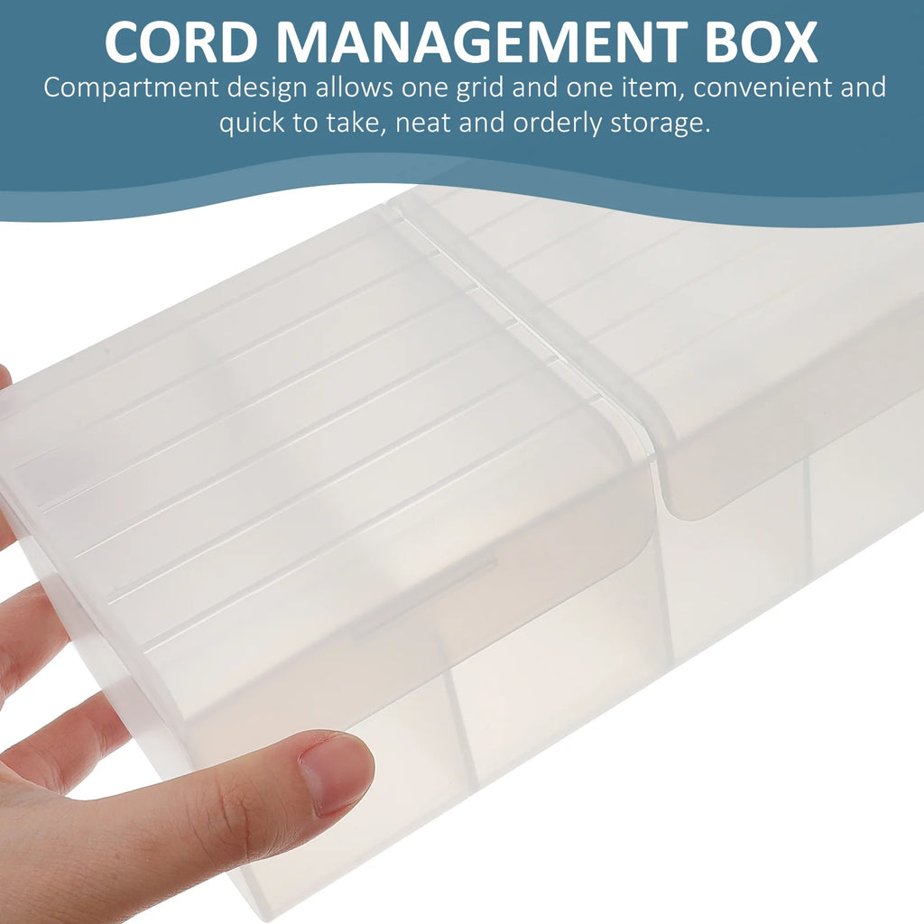 Cover Storage Box Slim USB Cable Organizer Cord Case – Everyday Household Format for Flexible Room-to-Room Use