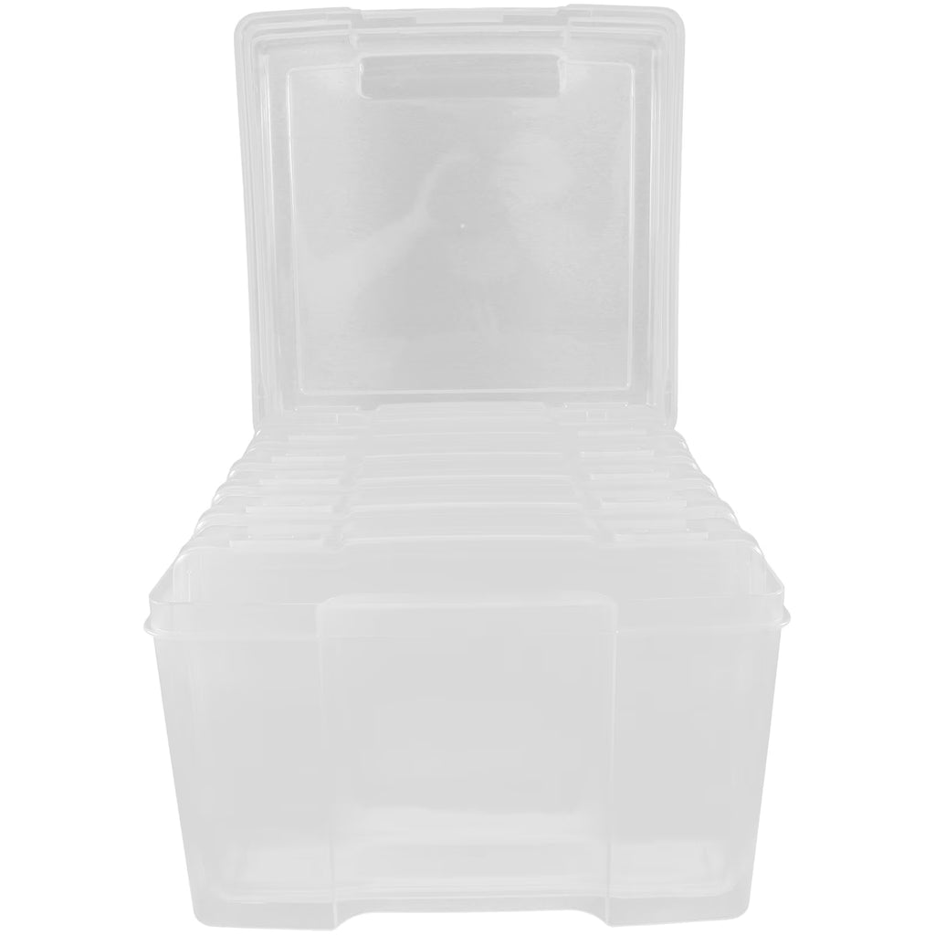 6Pcs Cards Storage Boxes Postcards Photos Organizing Cases Clear Plastic Storage Cases – Clear-View Organization for Flexible Room-to-Room Use