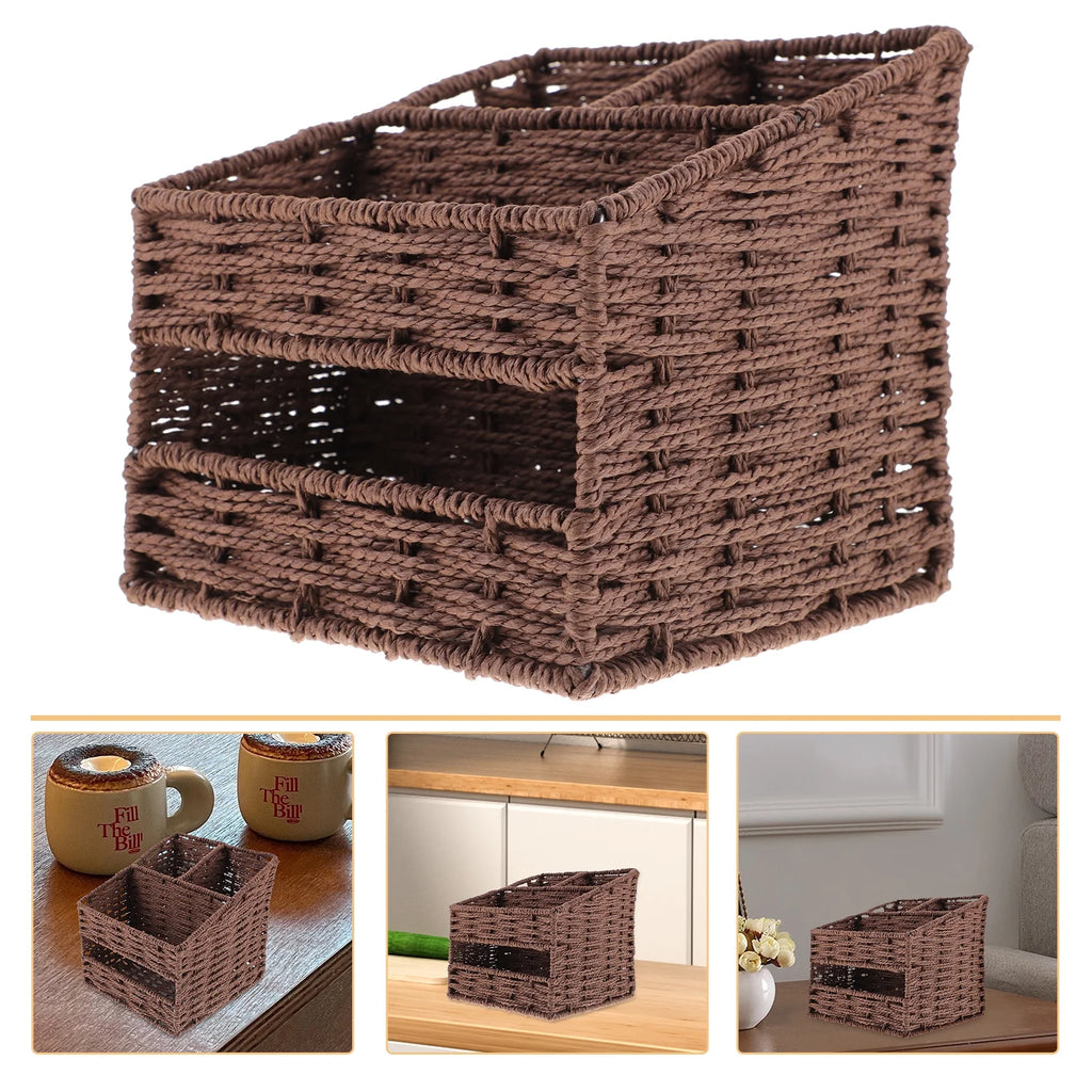 2pcs Desktop Storage Container Home Office Storage Box Sundries Small Items Organizer – Practical Home Organization for Flexible Room-to-Room Use