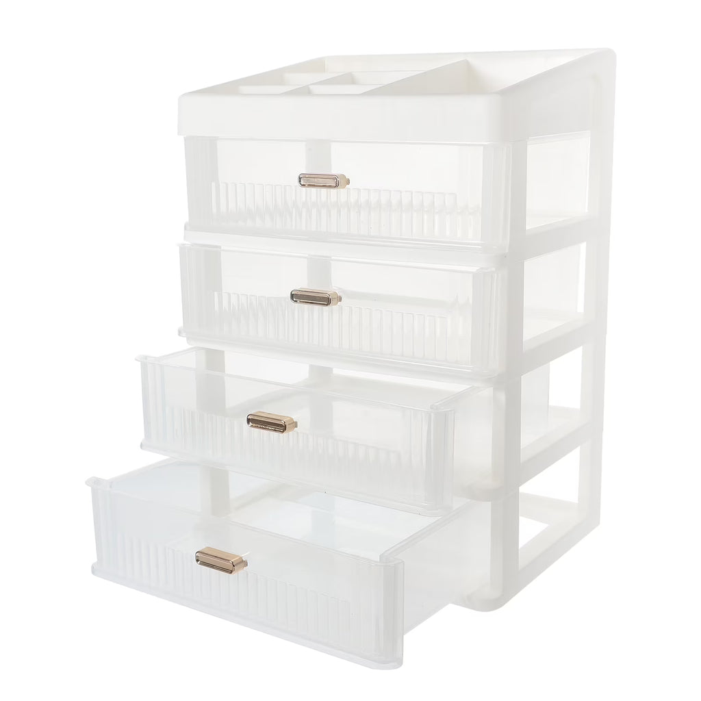 Skincare Desktop Storage Box 32.00X23.00X17.00CM White – Practical Home Organization for Flexible Room-to-Room Use