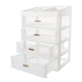 Skincare Desktop Storage Box 32.00X23.00X17.00CM White – Practical Home Organization for Flexible Room-to-Room Use