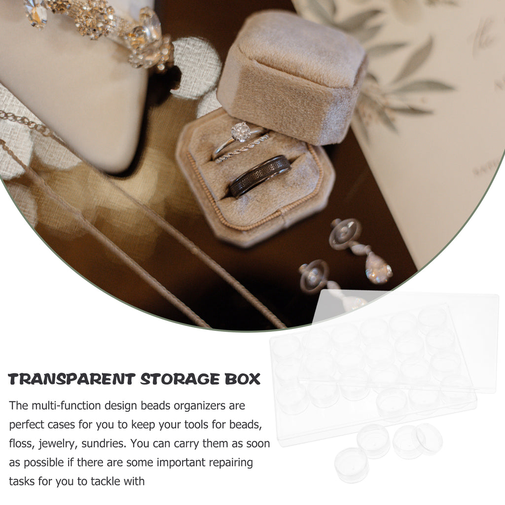 Closet Bead Organizers Storage Boxes 24X16cm Transparent – Clear-View Organization for Flexible Room-to-Room Use