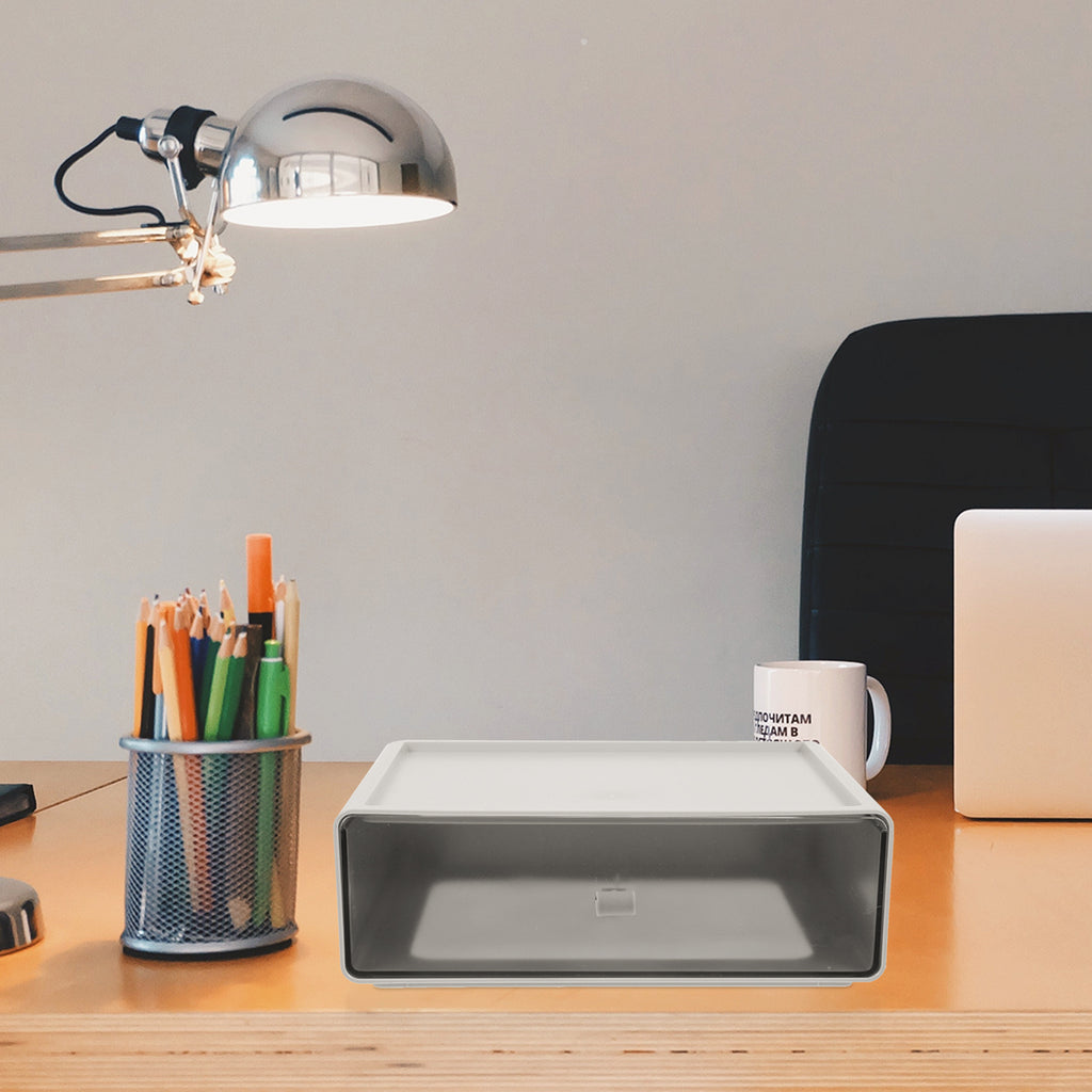 Storage Boxes for Shelves Drawer Stackable Desk Organizer – Everyday Household Format for Flexible Room-to-Room Use