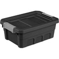 6-Pack Plastic Storage Bins with Lids Stackable Containers 4 Gallon Black – Stackable Organization for Flexible Room-to-Room Use