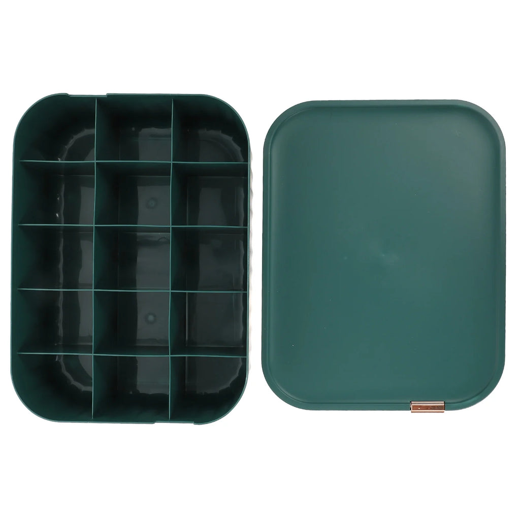 Organizer Bin Storage Box Underwear Drawer Storage Baby 30X23.5X8CM Green – Convenient Family Mealtime Use for Flexible Room-to-Room Use