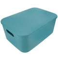 Extra Large with Lid Easy to Hold Storage Bin Office Box – Secure Lid Design for Flexible Room-to-Room Use