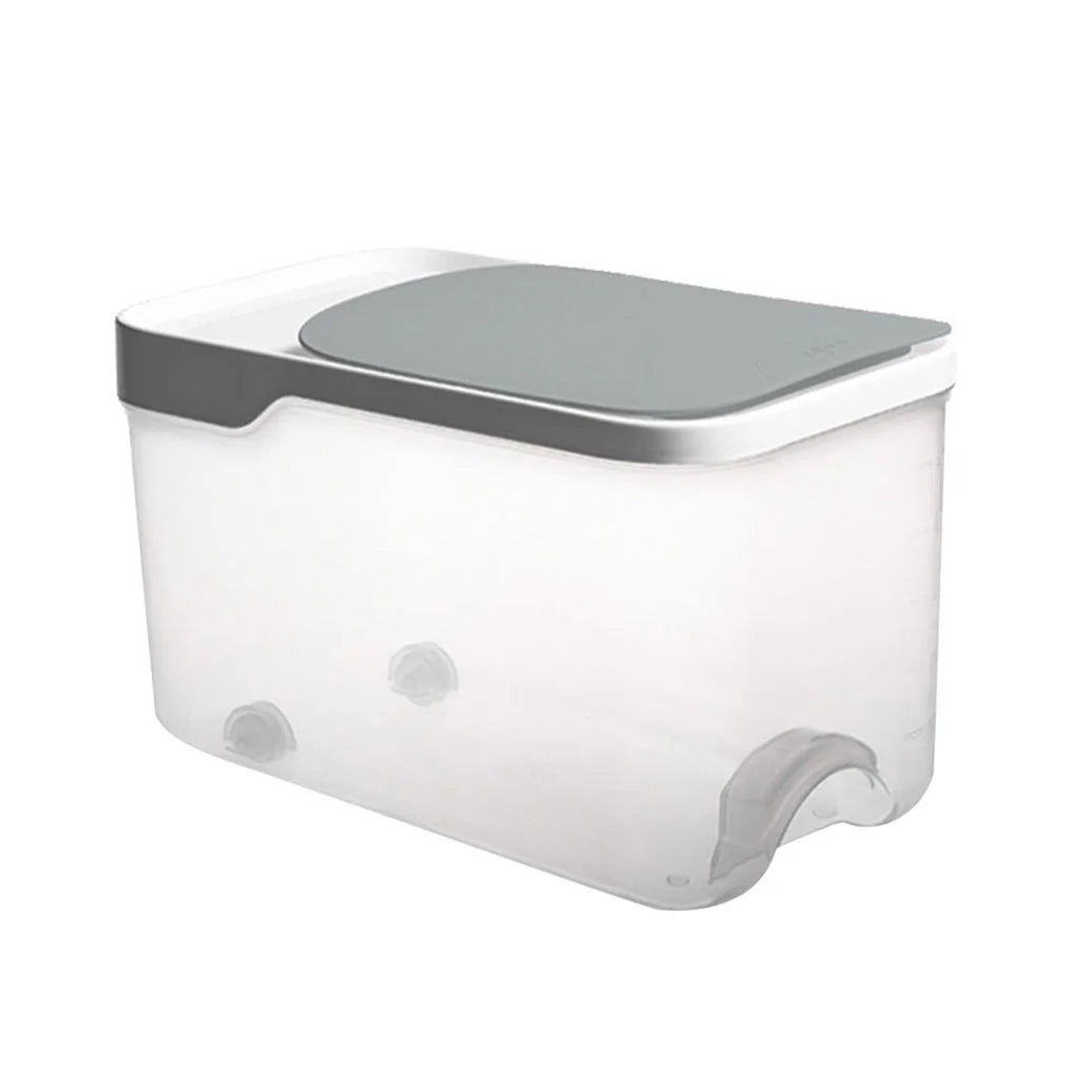 20 Catties Rice Storage Box Jar Cereal Container Dispenser Office Grey – Practical Home Organization for Flexible Room-to-Room Use