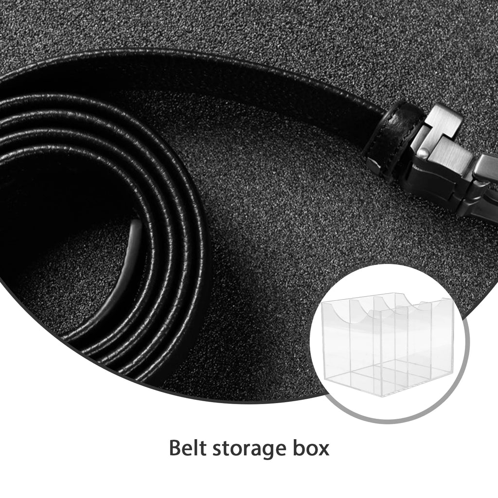 Belt Storage Box Drawer Turntable Rack Belts Display Cabinet Transparent – Clear-View Organization for Flexible Room-to-Room Use