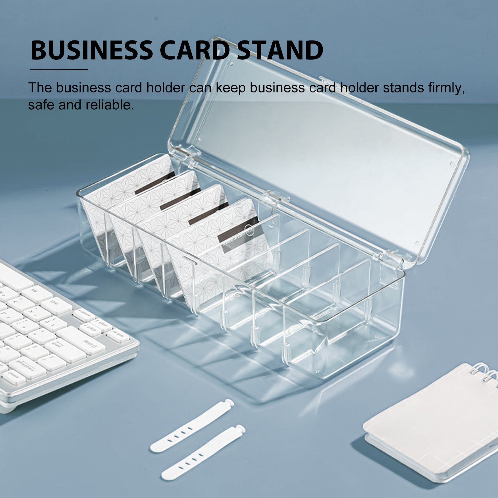 Card Game Business Cards Card Storage Box Travel 26X10X7.5CM Transparent – Clear-View Organization for Flexible Room-to-Room Use
