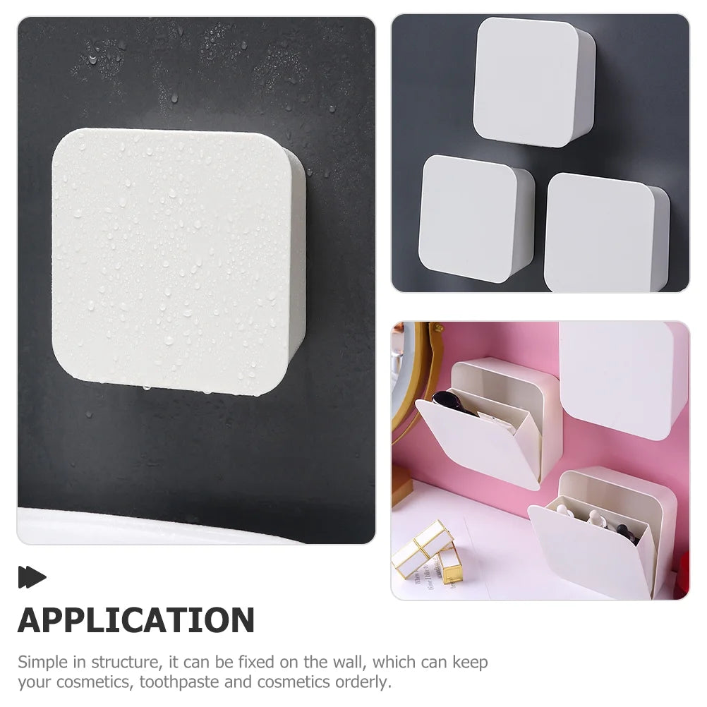 2 Pcs Wall-mounted Boxes Small Apartment Storage Box 14x5.5x14cm White – Space-Saving Hanging Design for Flexible Room-to-Room Use