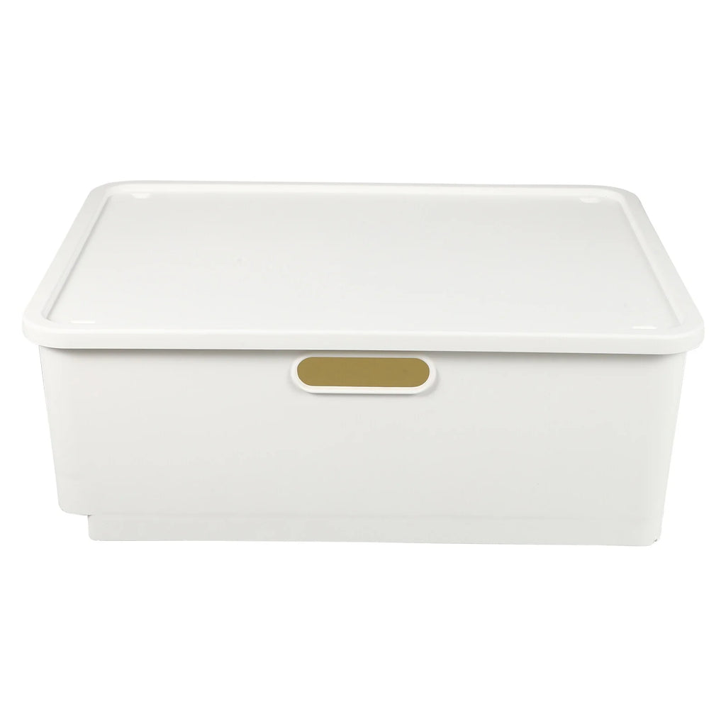 Japanese Storage Box Kitchen Shelves Basket Containers with Lids White – Everyday Household Format for Flexible Room-to-Room Use