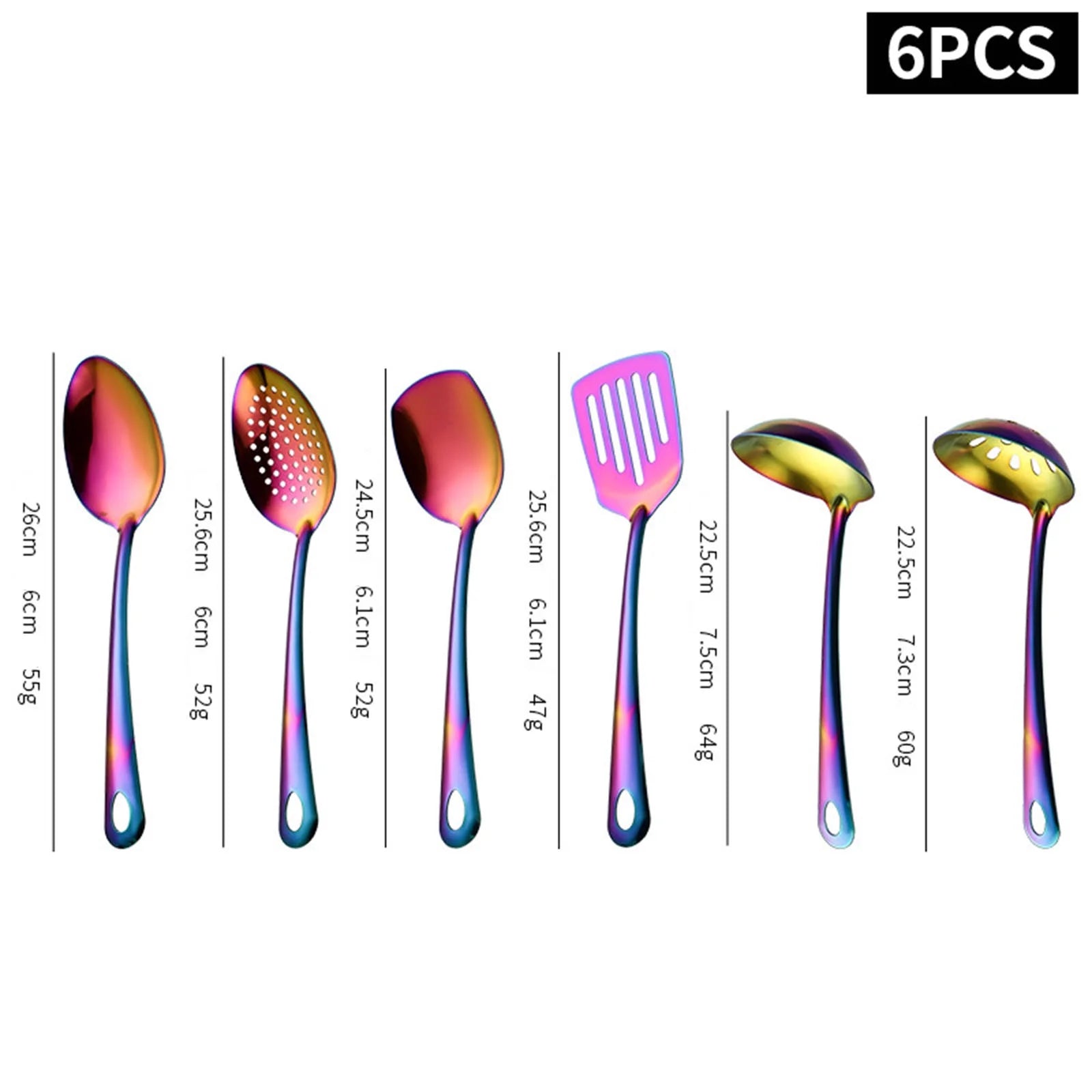 6-Piece Kitchen Utensil Set Stainless Steel Cooking Tools Set Heavy-Duty Kitchen Tool Spatula Set Essential Home Kitchen Gadgets and Accessories – Durable Stainless Steel Construction for Flexible Room-to-Room Use
