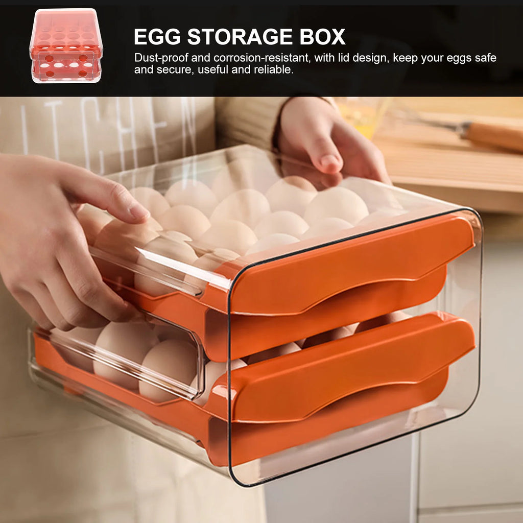 Holder Decor Egg Storage Box Egg Storage Shelf 21.5x22.5x14cm Orange – Practical Home Organization for Flexible Room-to-Room Use
