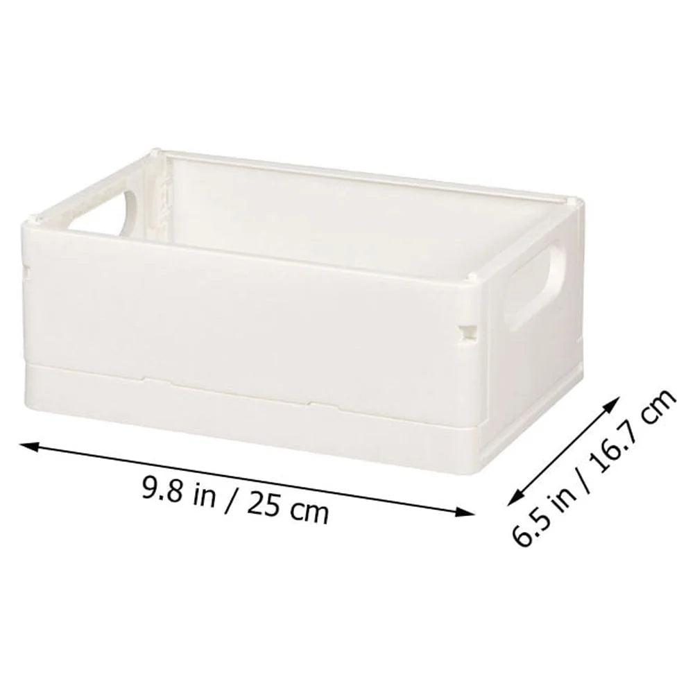 2pcs Household Storage Box Storage Organizer Box Foldable Box Plastic Desktop Makeup Storage Case – Foldable Space-Saving Design for Flexible Room-to-Room Use