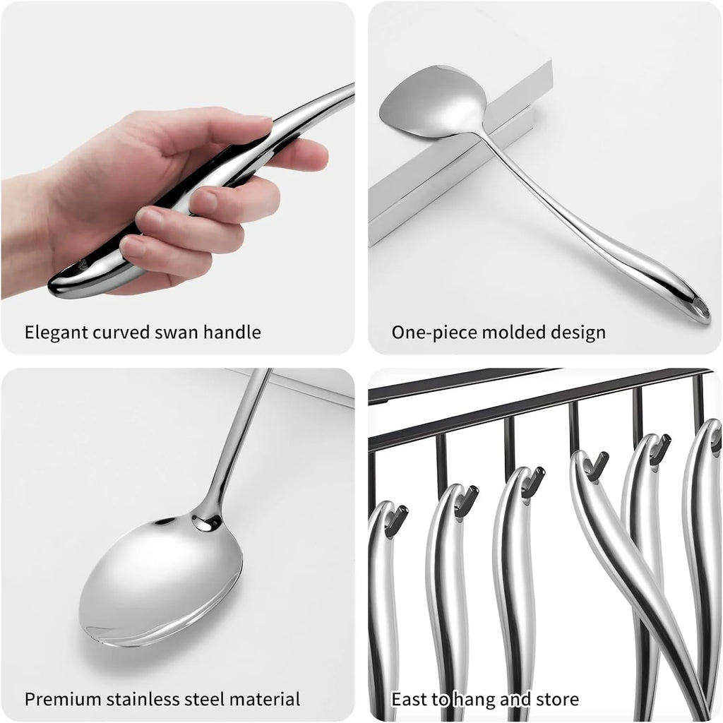 304 Stainless Steel Matte Kitchen Utensils Set 11 Pcs Long Metal Cooking Utensils Set Gold Cooking Utensils Set Dishwasher Suitable – Durable Stainless Steel Construction for Flexible Room-to-Room Use
