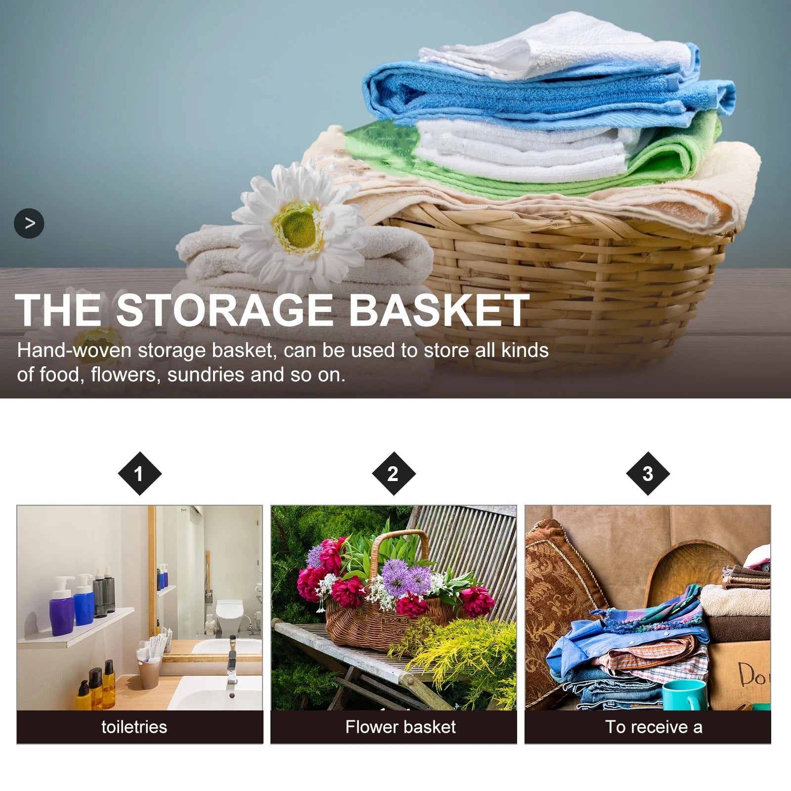 Straw Desktop Storage Box Pantry Basket Bins Hamper for Shelves with Lid Chocolate – Secure Lid Design for Flexible Room-to-Room Use