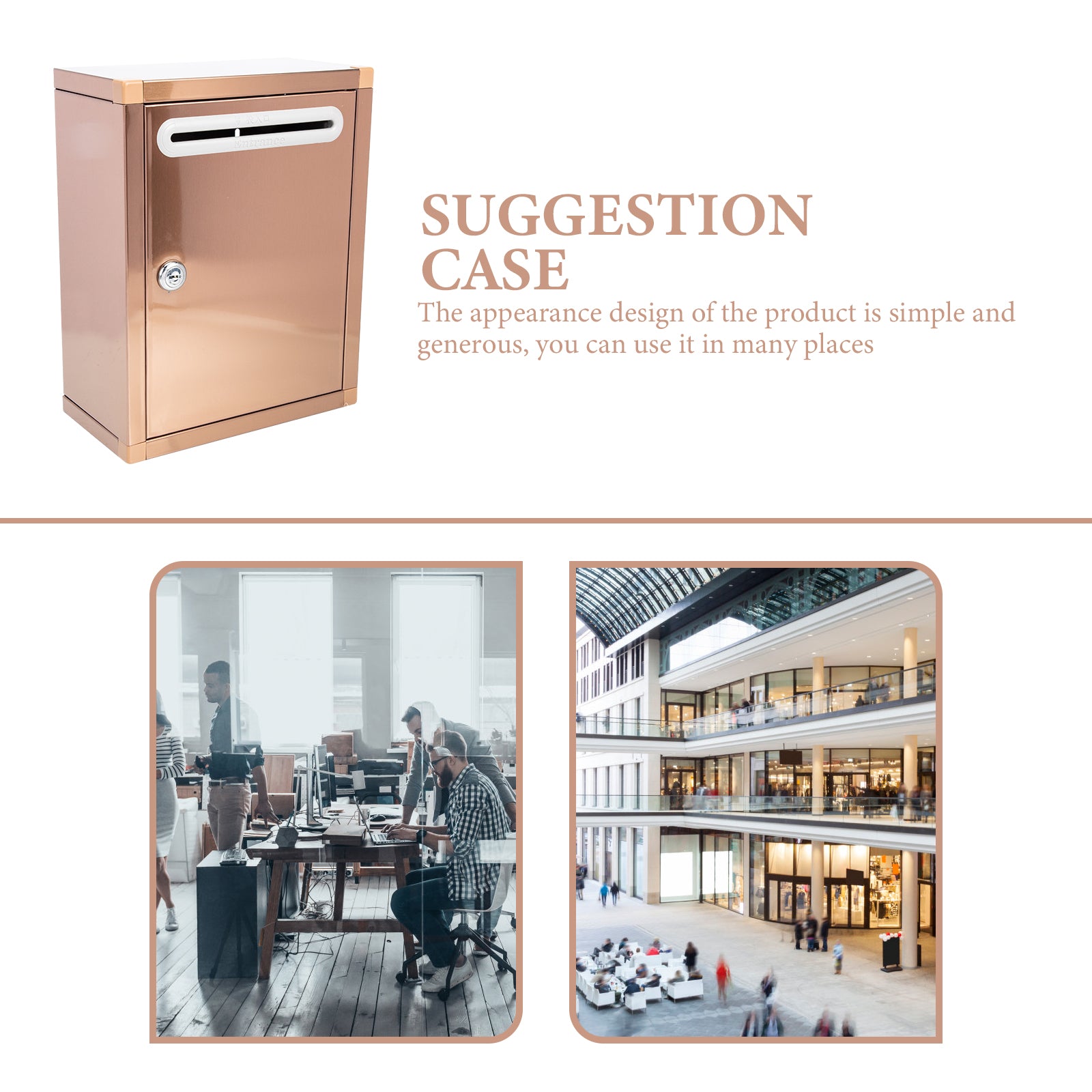Letter Storage Box Suggestion Collection Box Complaint Container for Office Factory – Practical Home Organization for Flexible Room-to-Room Use