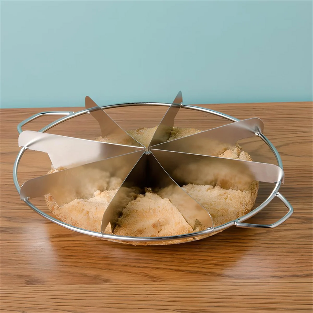 Stainless Steel Pie Cutter Circle Pie Cutting Tool Baking Accessories for Equal Slices – Durable Stainless Steel Construction for Flexible Room-to-Room Use
