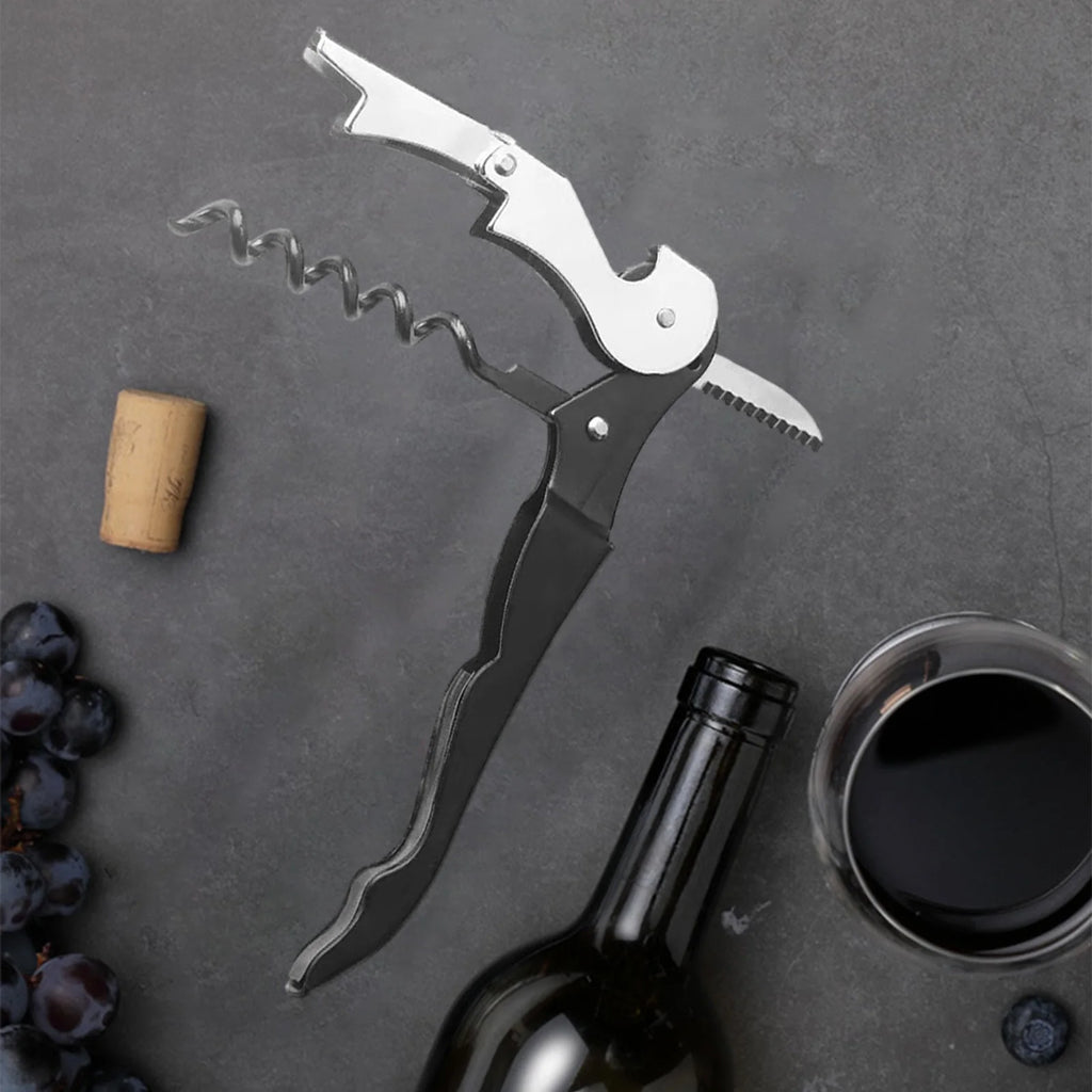 Hiroekza Opener Waiters Key For Servers Bartender With Foil Cutter Jar Opener Manual Bottle Opener Double Hinged Bottle Opener Kitchen Gadgets Clearance – Convenient Drink Preparation for Flexible Room-to-Room Use