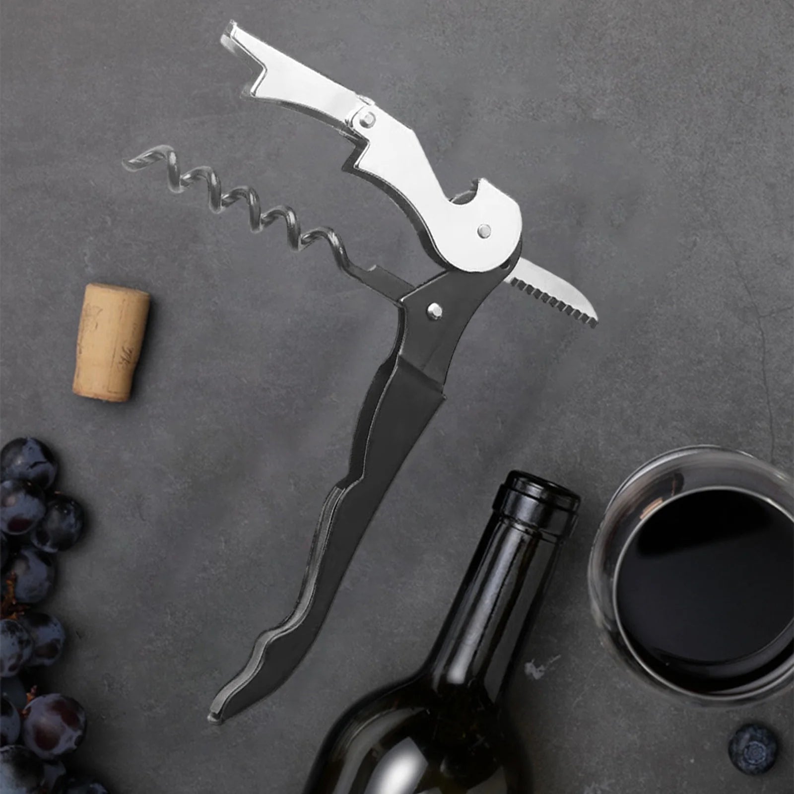 Hiroekza Opener Waiters Key For Servers Bartender With Foil Cutter Jar Opener Manual Bottle Opener Double Hinged Bottle Opener Kitchen Gadgets Clearance – Convenient Drink Preparation for Flexible Room-to-Room Use