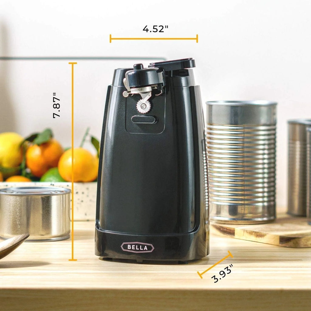 Electric Can Opener and Knife Sharpener Multifunctional Jar and Bottle Opener with Removable Cutting Lever and Cord Storage Stainless Steel Blade – Durable Stainless Steel Construction for Flexible Room-to-Room Use