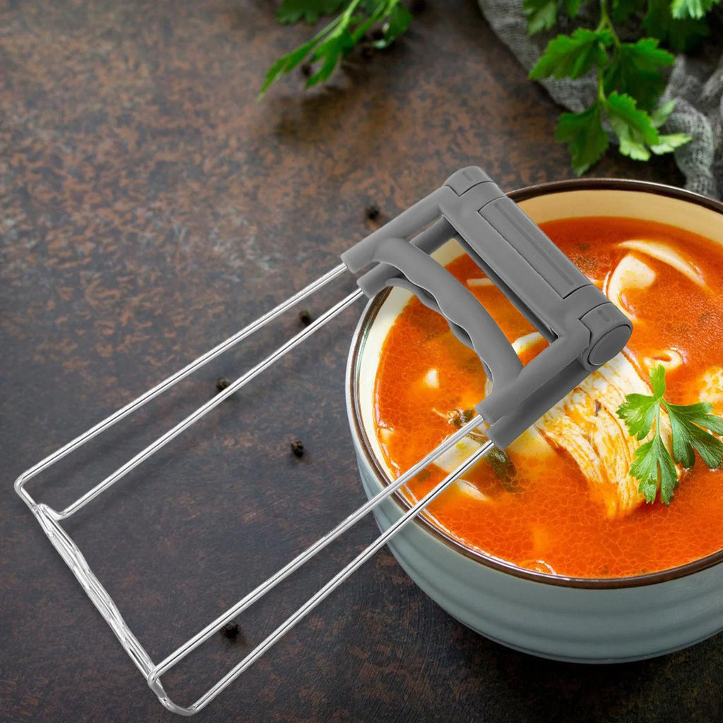 unbrandedKitchen Retriever Tongs Stainless Steel Plate Bowls Gripper Grey – Durable Stainless Steel Construction for Flexible Room-to-Room Use