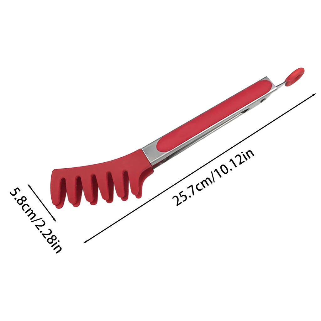 Stainless Steel Pasta Tong With Silicone Tips Non Food Serving Tongs For Nood Les Spaghetti Kitchen Cooking Baking BBQ Tools – Durable Stainless Steel Construction for Flexible Room-to-Room Use
