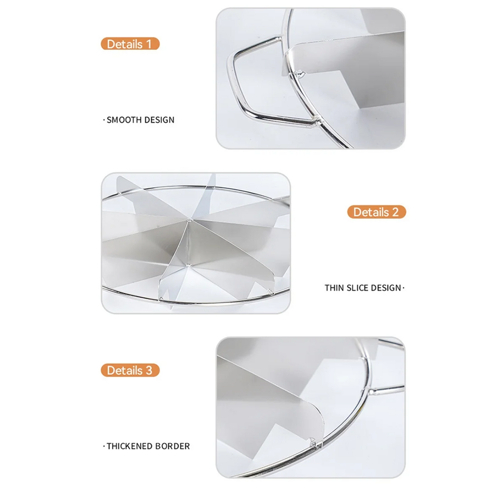 Stainless Steel Pie Cutter Circle Pie Cutting Tool Baking Accessories for Equal Slices – Durable Stainless Steel Construction for Flexible Room-to-Room Use